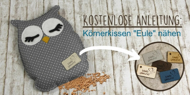 Kostenlose Anleitung K Rnerkissen Eule N Hen Der Namensbaender De