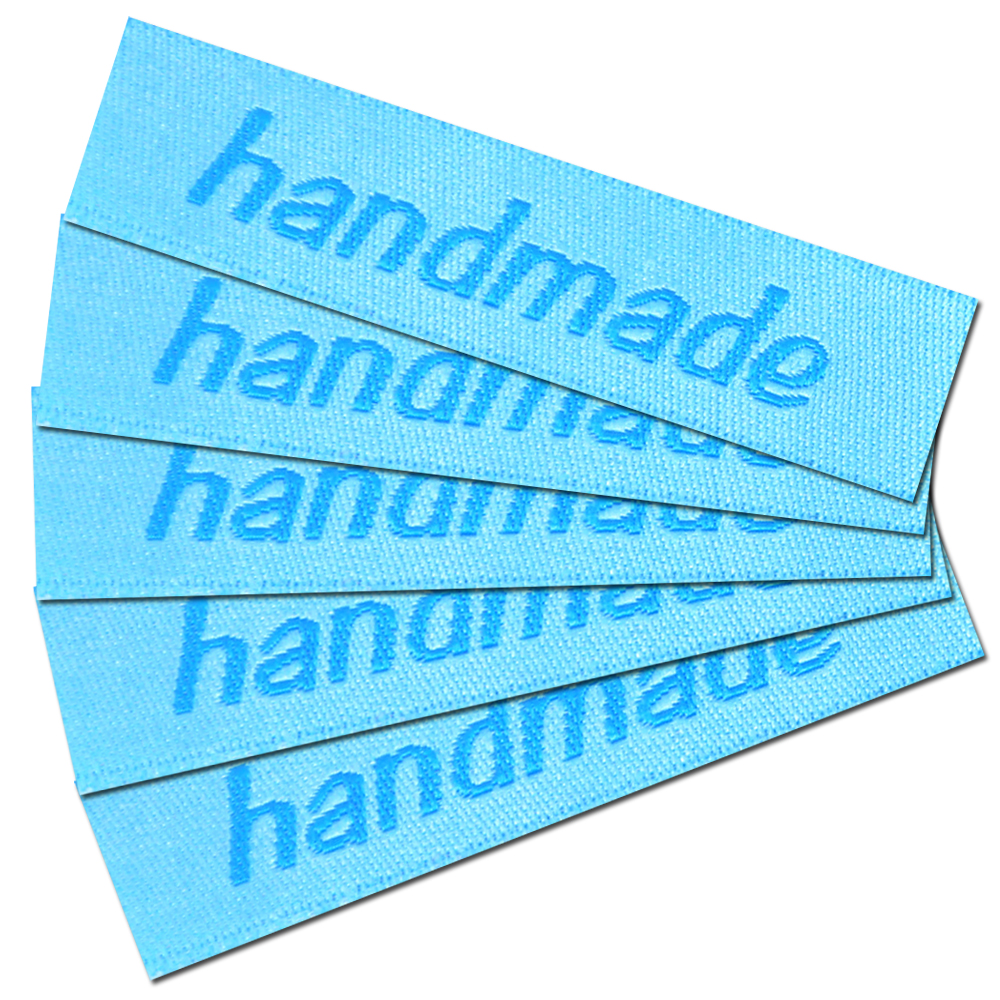 Textiletiketten "handmade" klein, Webetiketten