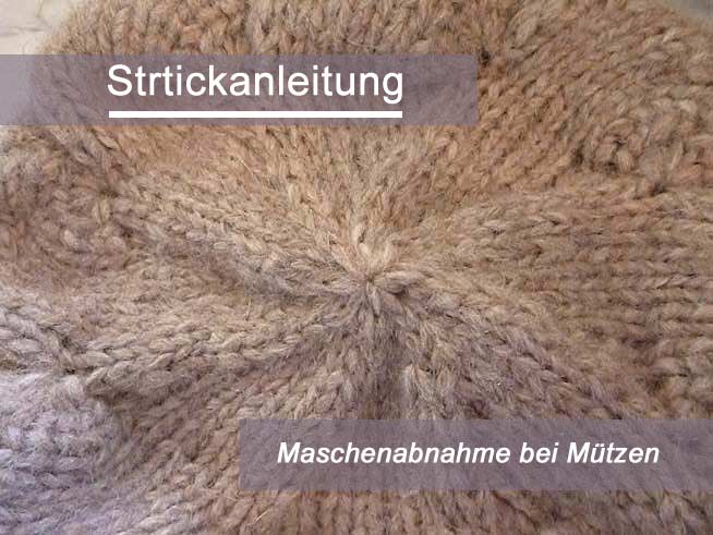 Maschenabnahme bei Mützen