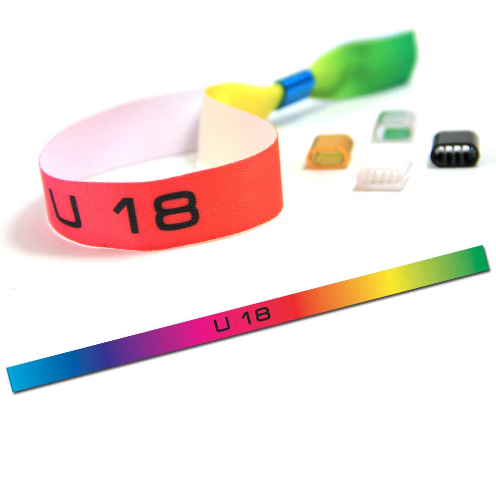 Partyarmband "U 18" Design 3, Eintrittsband