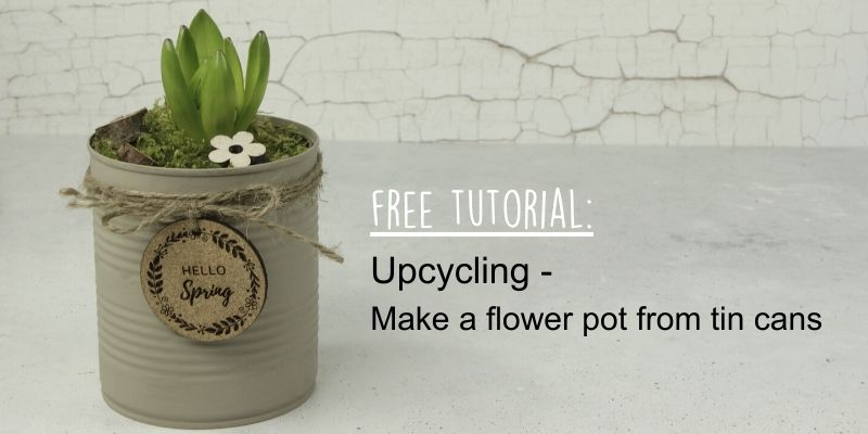 Free Tutorial: Beautiful flower pot from tin cans