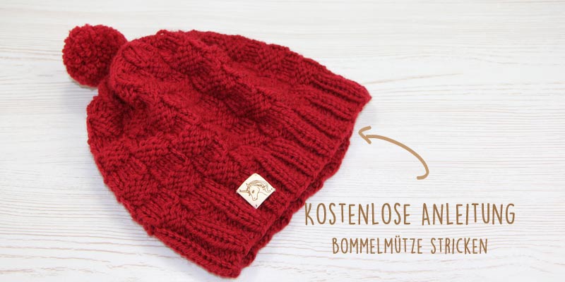 Bommelmütze für Kinder stricken