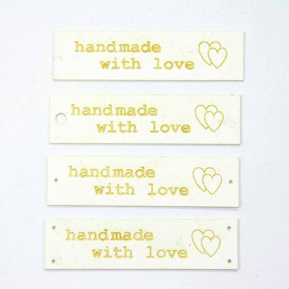 SnapPap label "handmade with love"