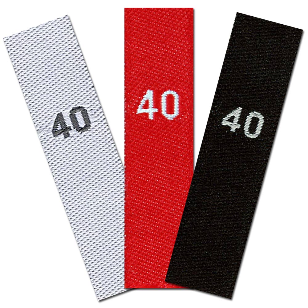 woven size labels - number 40 