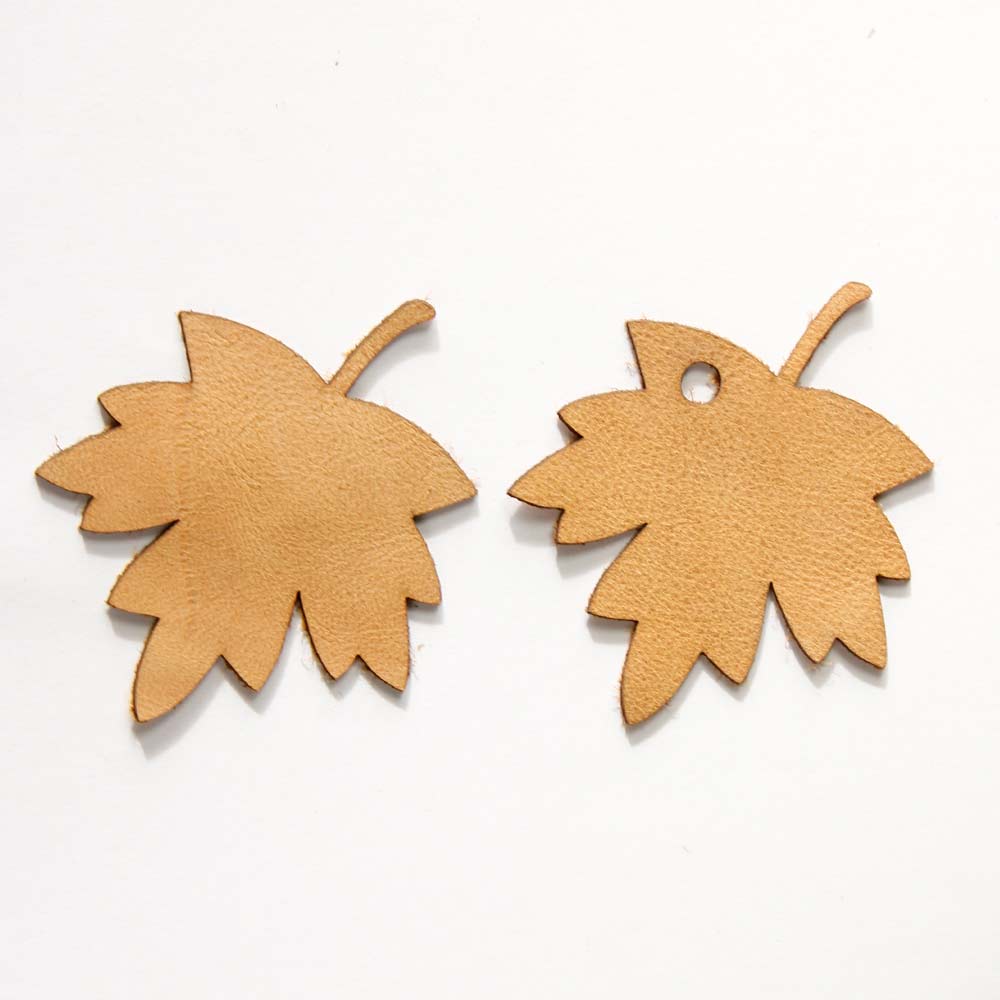 leaf craft set "autumn" made of leather, 5-piece