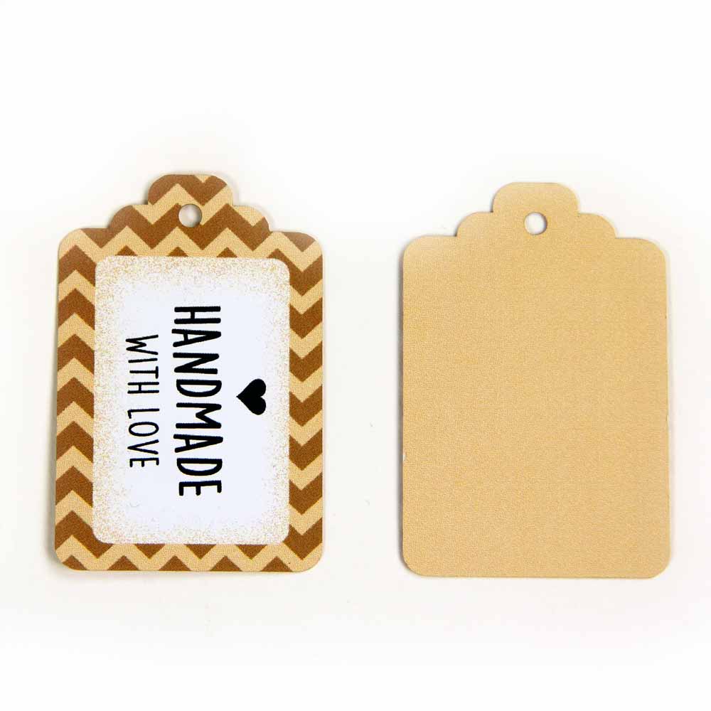 Kartonetiketten, Hangtag "Handmade with love"