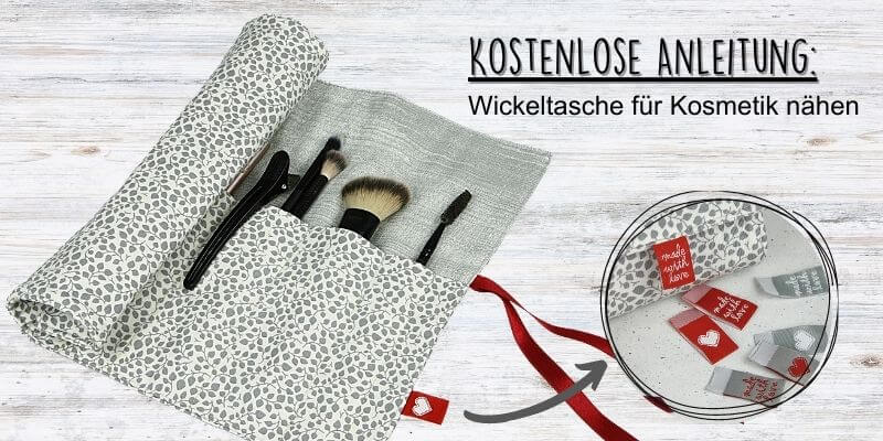 Wickeltasche für Kosmetik nähen