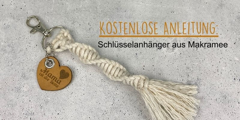 Schlüsselanhänger aus Makramee