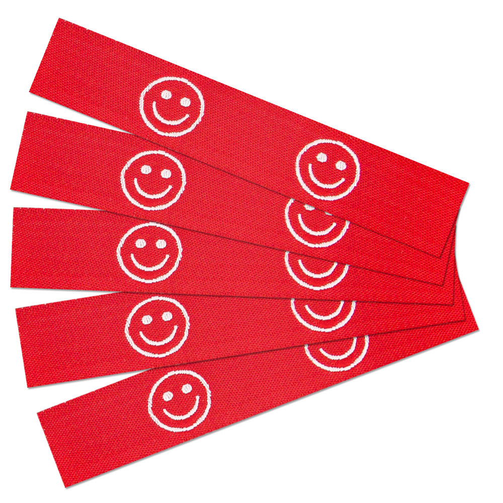 label-textile-woven-smiley