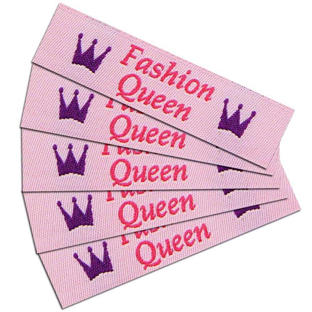 Textiletiketten "Fashion Queen", Webetiketten