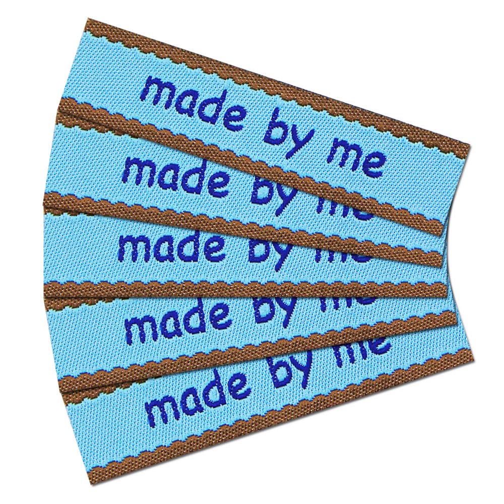 Woven Label with design "made by me"