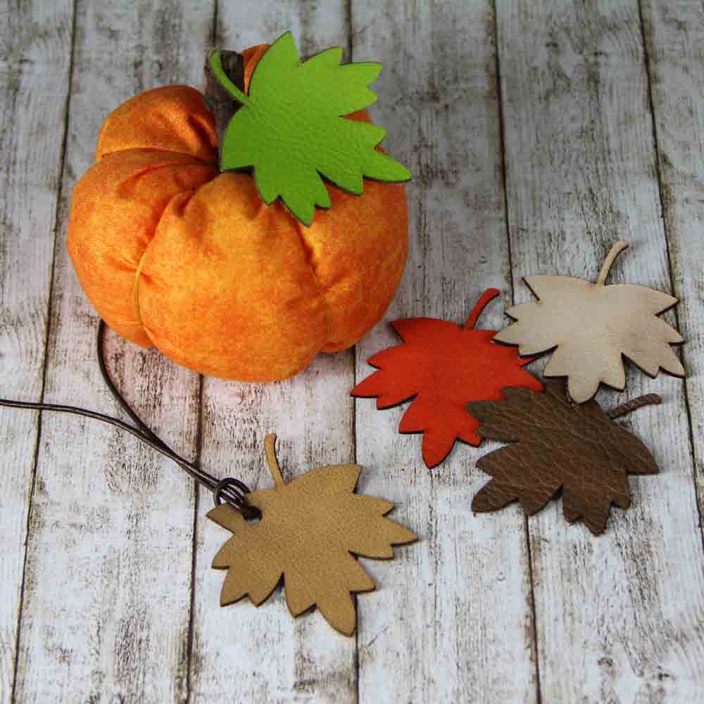 Blätter-Bastelset "Herbst"  aus Leder, 5-teilig