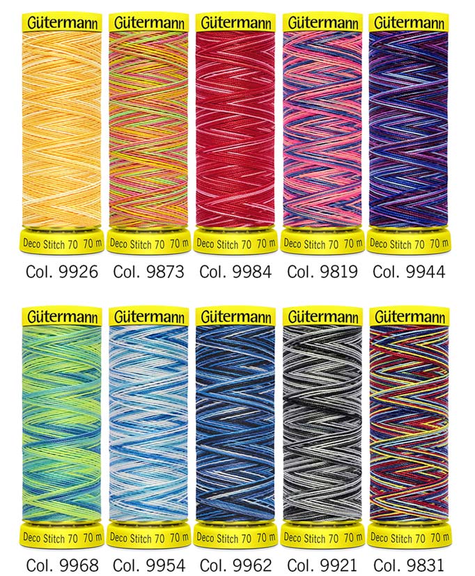 Sewing thread set Deco Stitch 70 - Col. 3 - content