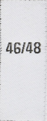 woven size labels - size 46/48