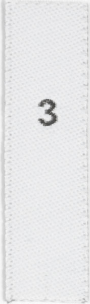 woven size labels - number 3