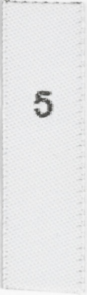 woven size labels - number 5