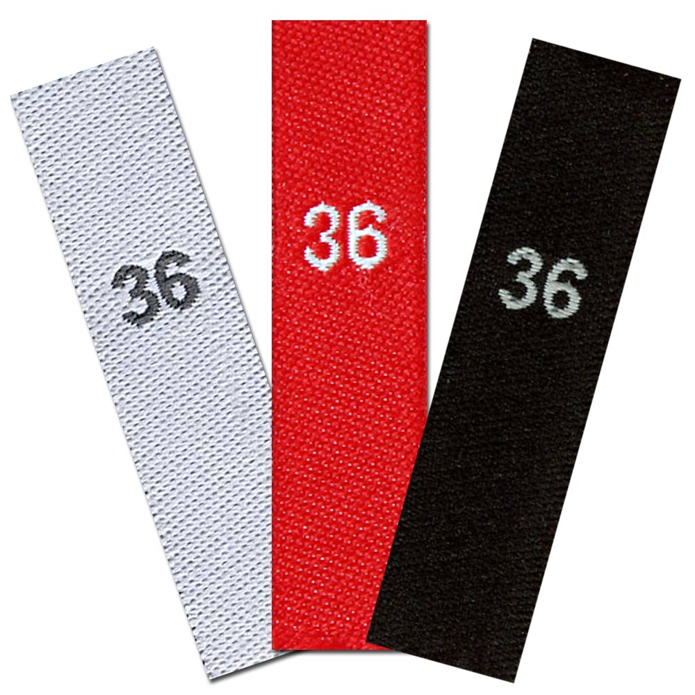 woven size labels - number 36 