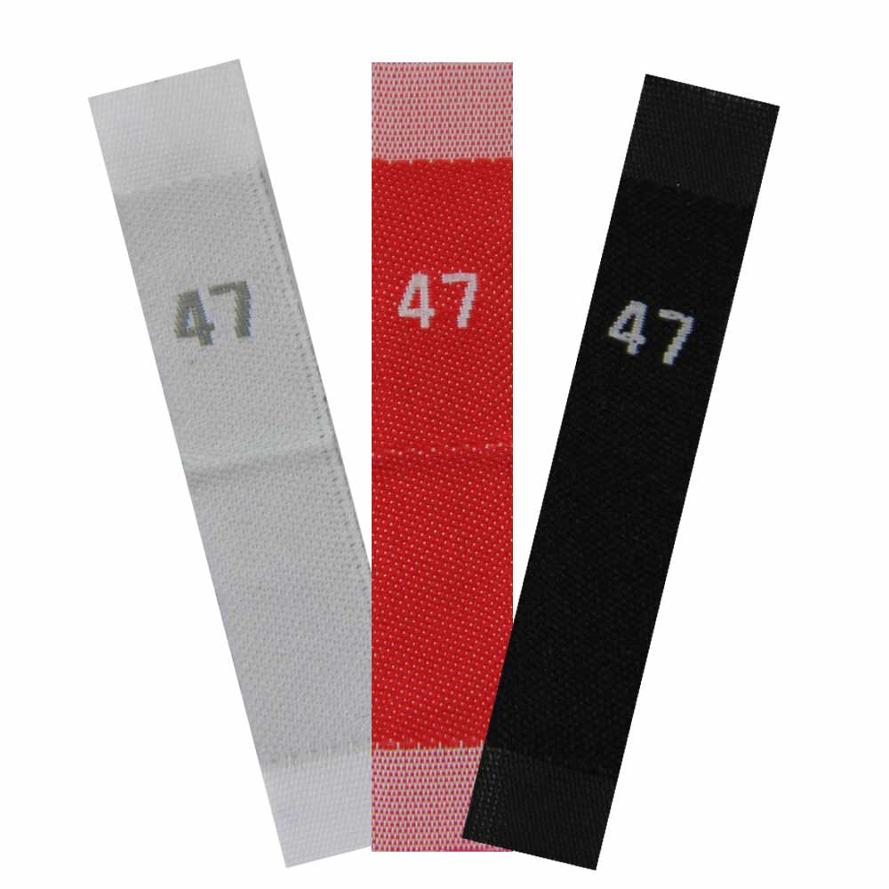 woven size labels - number 47 