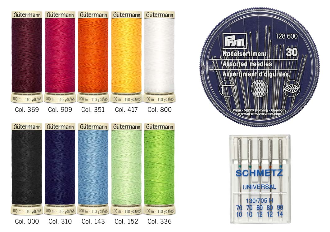 Sewing thread set with Sewing needles - Content