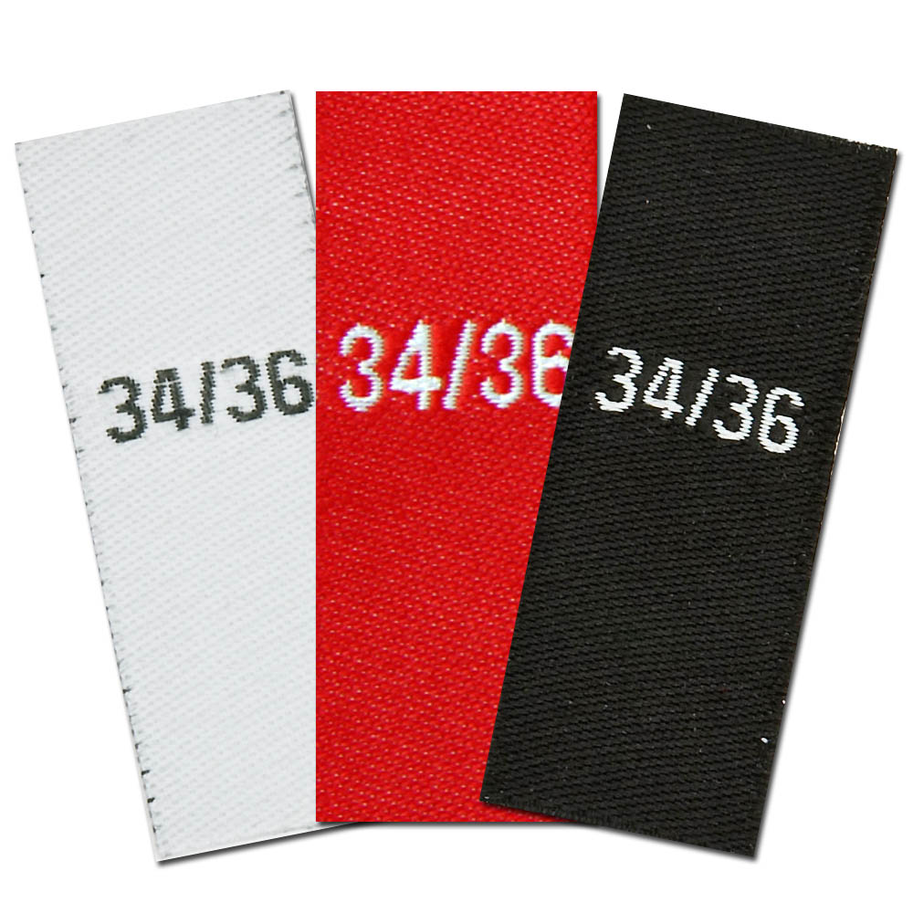 woven size labels - size 34/36