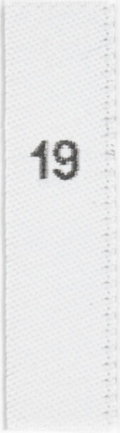 woven size labels - number 19