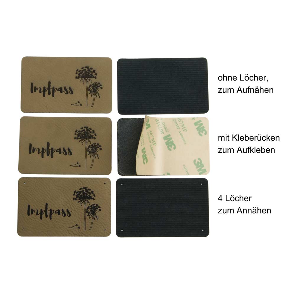 rectangular labels for vaccination card "Impfpass - Dandelion"