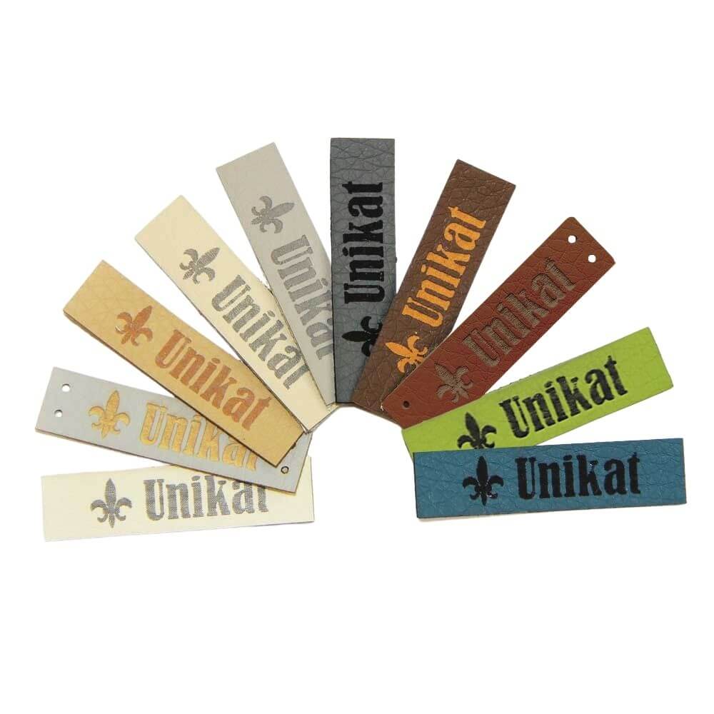 Artificial leather labels "unikat"