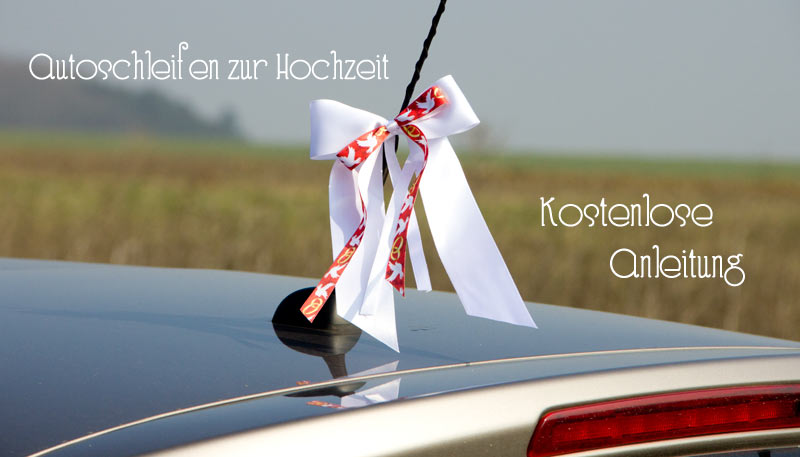 So können Sie Autoschleifen zur Hochzeit binden