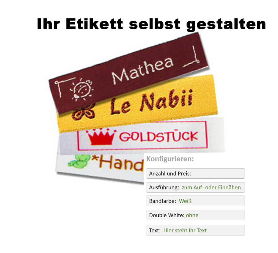 Webetiketten selbst gestalten