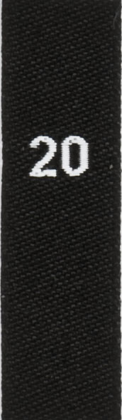 woven size labels - number 20