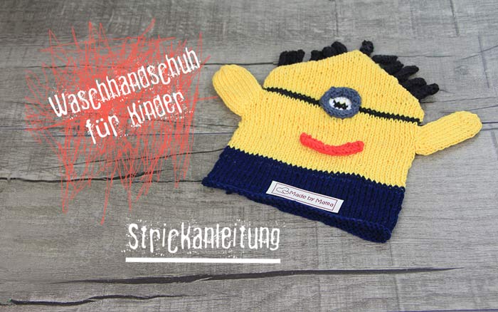 Kinder-Waschlappen im Minion-Style stricken