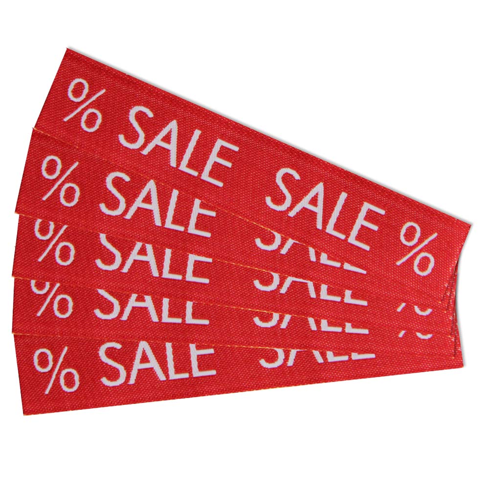 Textiletiketten "SALE", Webetiketten