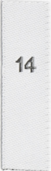 woven size labels - number 14