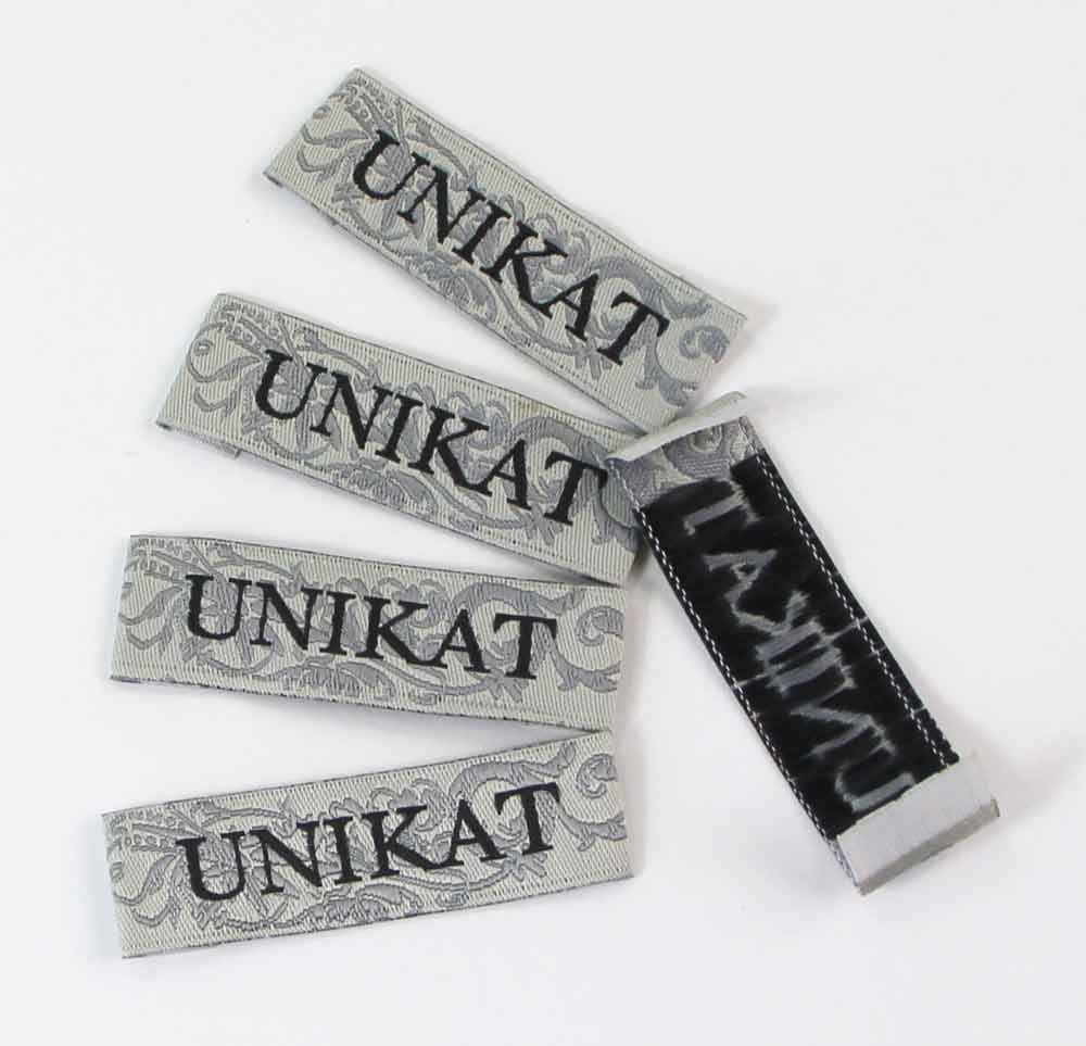 Textiletiketten "Unikat", Webetiketten