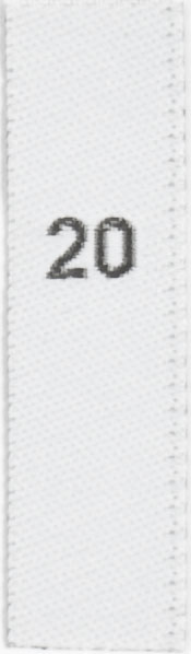 woven size labels - number 20