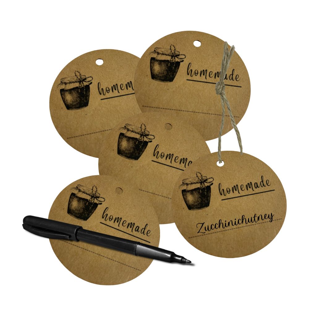 Kraft paper  -  Hang tag "homemade jam"