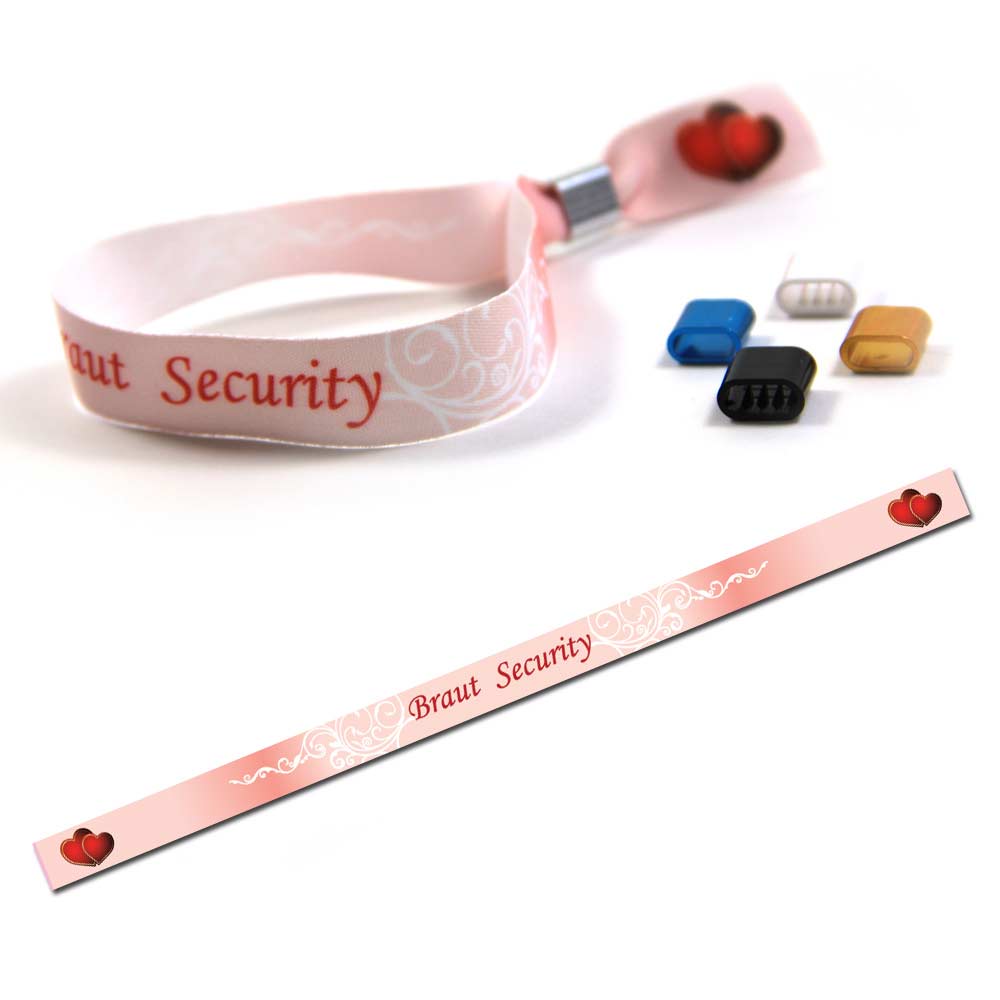 Party Wristband "Braut Security" Design 2