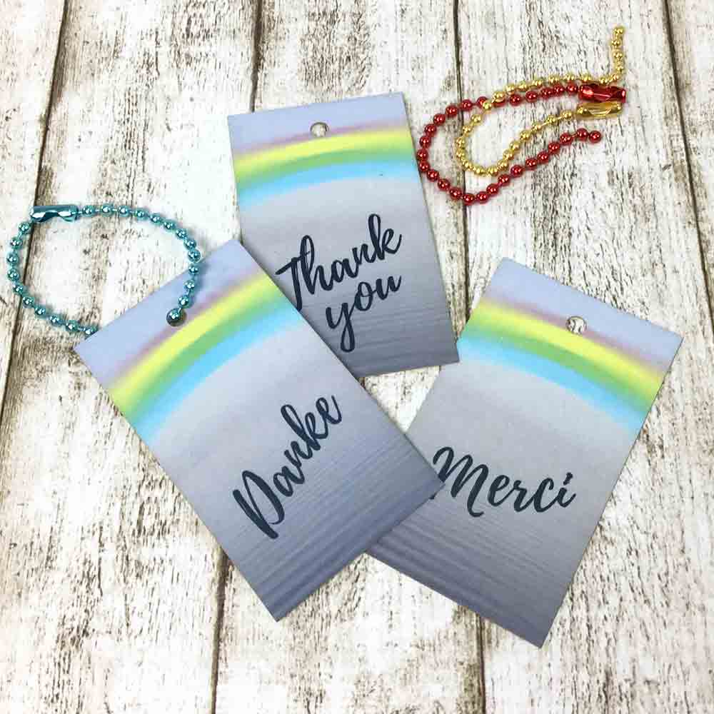 Hang tag "THANK YOU" - rainbow