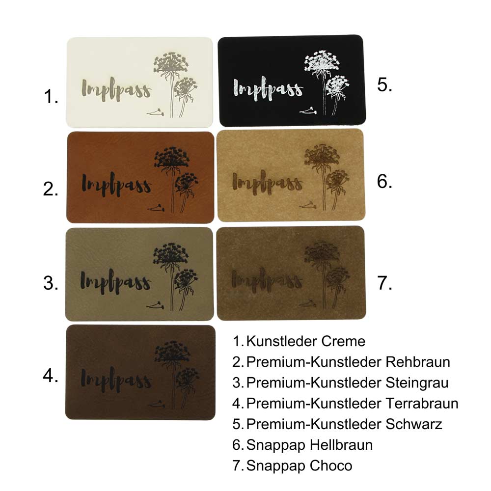 rectangular labels for vaccination card "Impfpass - Dandelion"