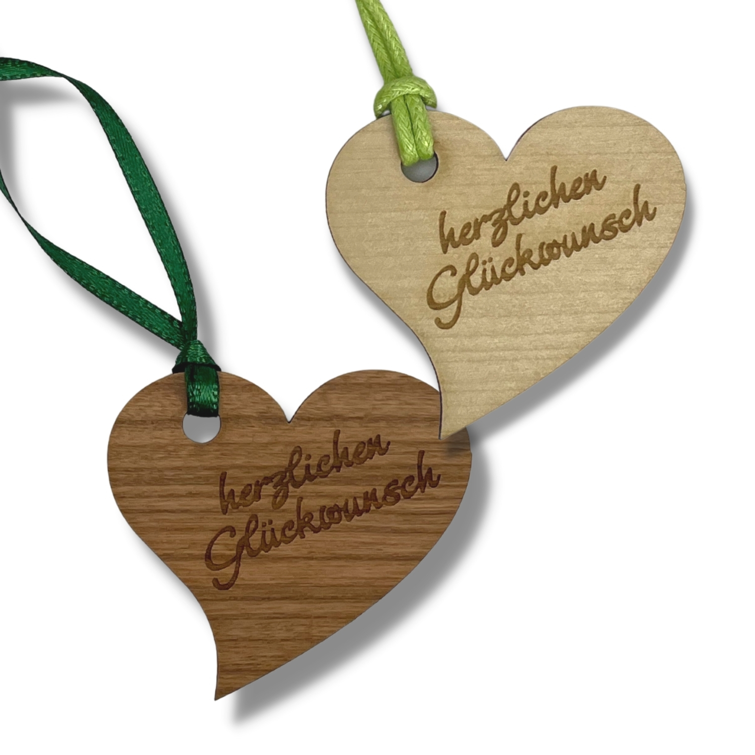  Wooden pendant "congratulations" curved heart