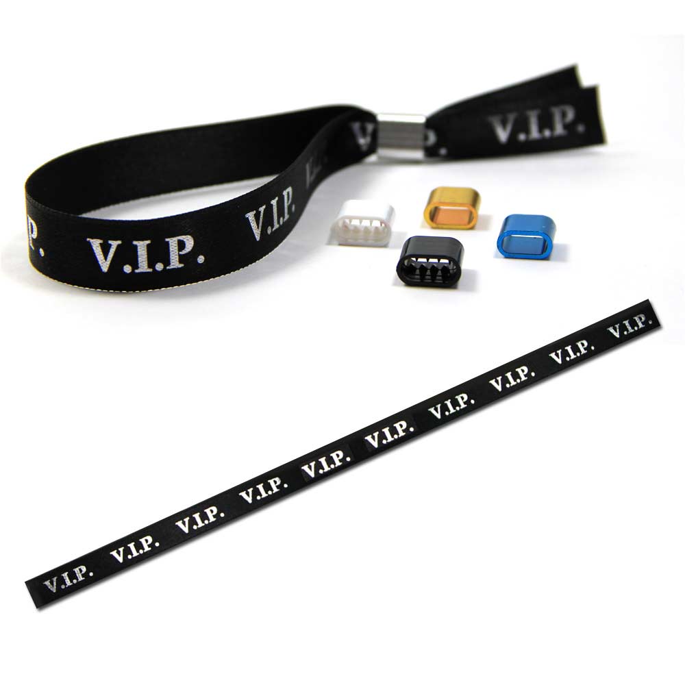 Partyarmband "VIP" silberglänzend, Eintrittsband