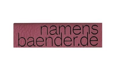 Premium Kunstleder rosa namensbaender